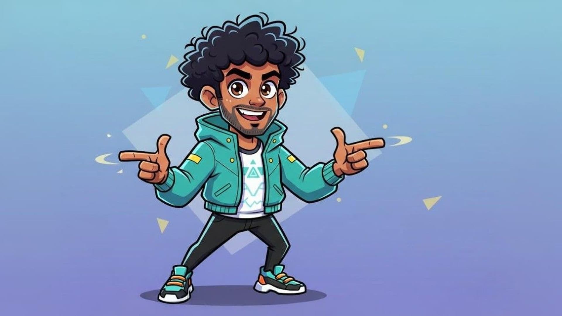 Comic Character, cartoon photo AI example