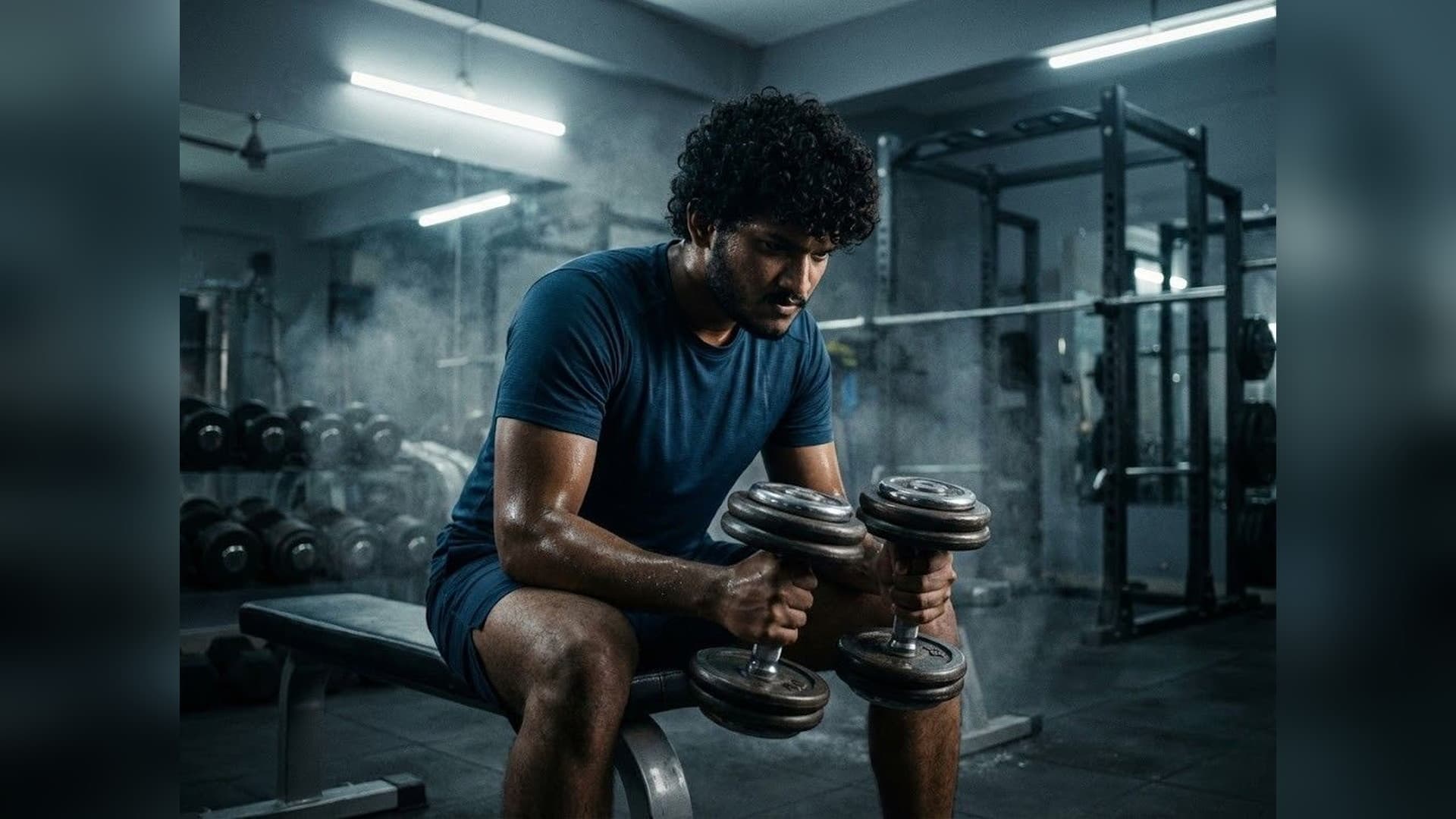 Gym Physique Focus, AI gym photo editor example