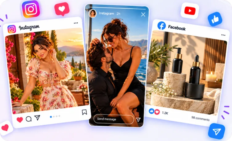 Instagram and Facebook posts with sharp photos