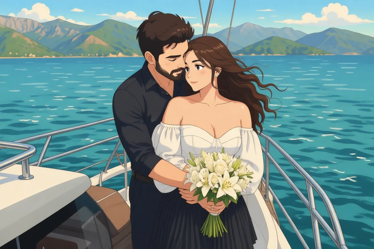 Couple transformed into Ghibli-style artwork