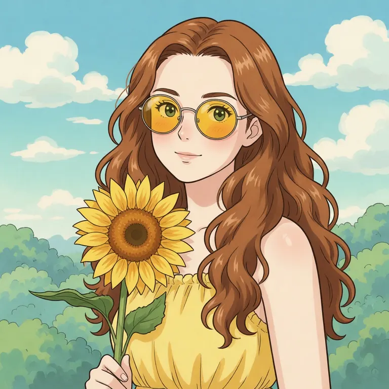 The same portrait restyled into Studio Ghibli anime art with Magical Studio AI