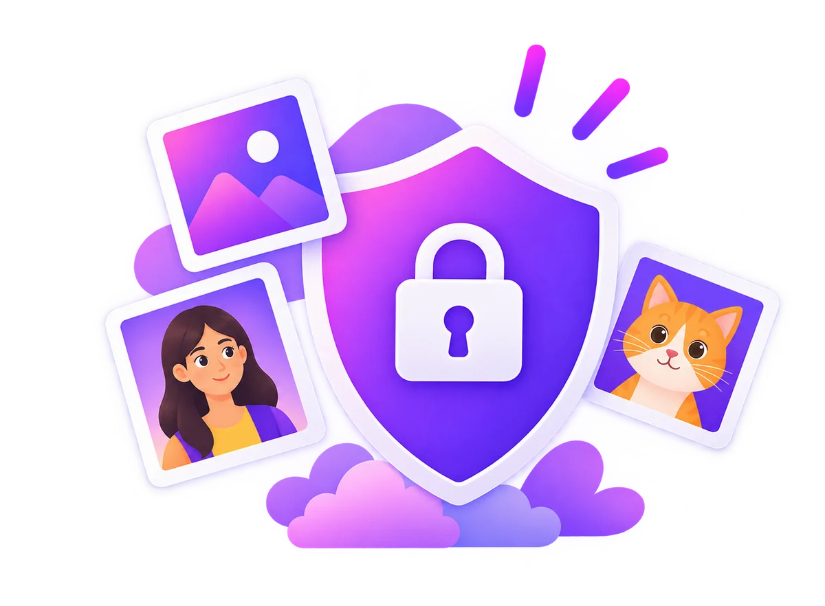 A protected photo representing responsible image editing