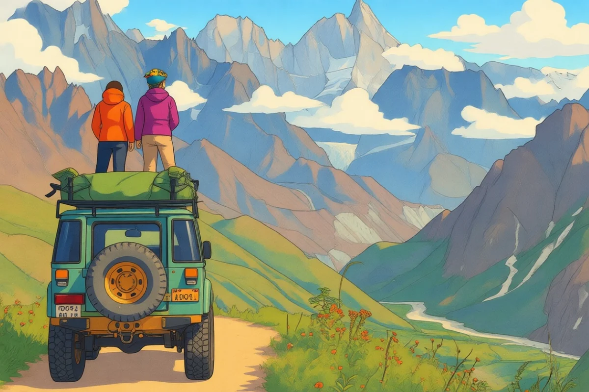 Travel transformed into Ghibli-style artwork