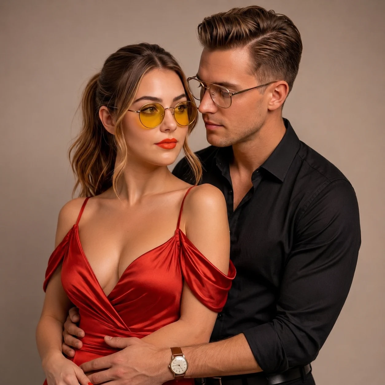 The couple's original modern photo