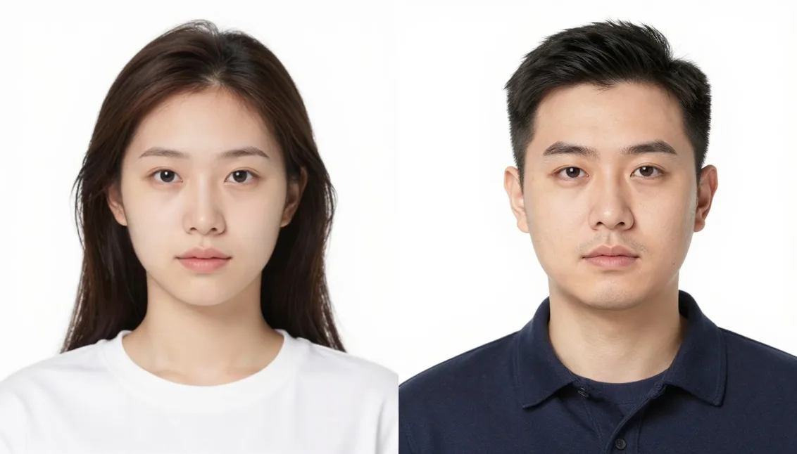 Split view of a portrait, soft on the left and sharp on the right
