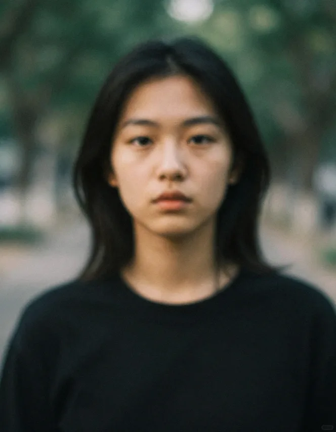 Dark, blurry, heavily filtered photo that gives a weak result